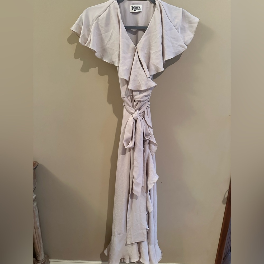 Show me your mumu Cream Ruffle Maxi Dress